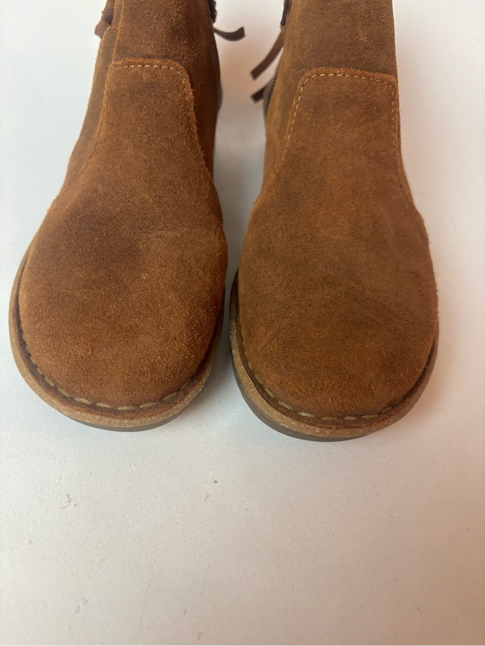 Born Viana Wedge Ankle Zip Bootie Women's 6.5 Brown Suede BR0065257 - Picture 2 of 10